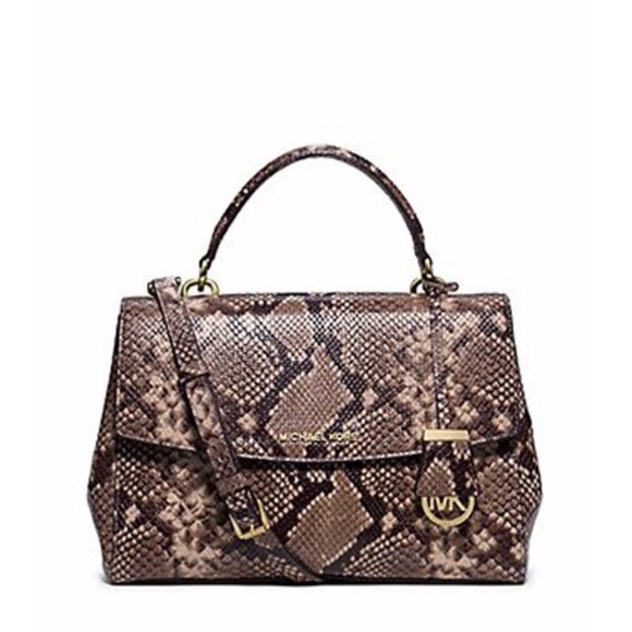 Michael Kors Handbags - Michael Kors Ava Medium Python Leather Satchel